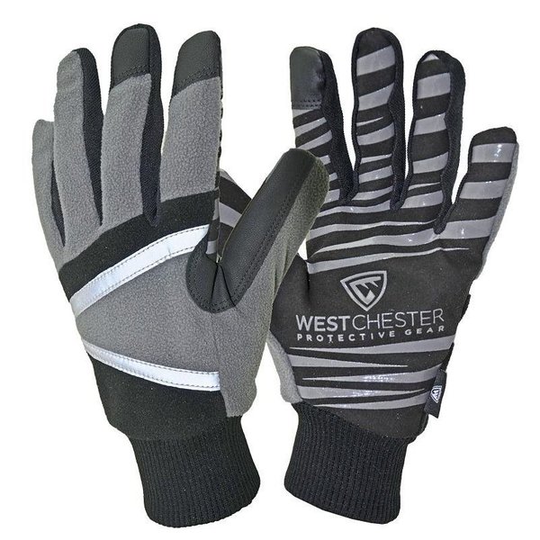 West Chester HiDexterity, Insulated Winter Gloves, XL, 1038 in L, Reinforced, Wing Thumb, BlackGray 96650/XL